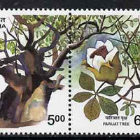 India 1997 Parijat Tree se-tenant pair unmounted mint, SG 1705a