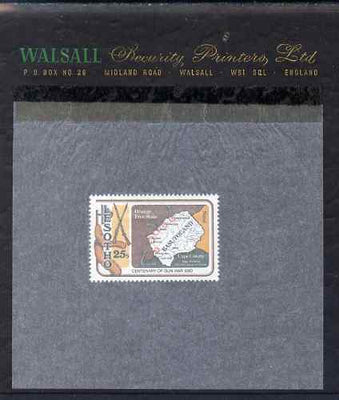 Lesotho 1980 Centenary of Gun War 25s perforated proof mounted on Walsall Security Proof card rare thus, as SG 391