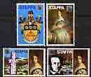 Staffa 1972 Belgica opt on 1969 Definitive set of 4 (opt in gold) unmounted mint