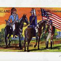 Nagaland 1976 USA Bicentenary (Military Uniforms - On Horseback) imperf,souvenir sheet (£1 value) unmounted mint