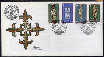 Bophuthatswana 1981 75th Anniversary of Boy Scout Movement set of 4 on unaddressed illustrated cover with special first day cancel (SG 84-87)