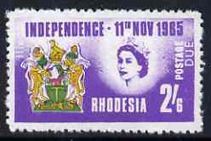 Rhodesia 1965 Loyalists' Propaganda forgery of Independence 2s6d (perforated as SG 358) *