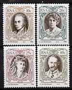 South Africa 1984 South African English Authors set of 4 unmounted mint, SG 554-57*