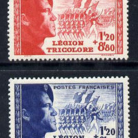 France 1942 Tricolour Legion set of 2 unmounted mint SG 769-70