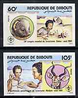 Djibouti 1981 Scouting Conference set of 2 imperf from limited printing, as SG 820-21*