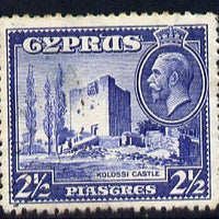 Cyprus 1934 KG5 Pictorial 2.5pi ultramarine mounted mint SG 138