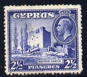 Cyprus 1934 KG5 Pictorial 2.5pi ultramarine mounted mint SG 138