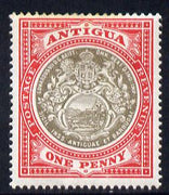 Antigua 1903-07 Crown CC Badge 1d grey-black & rose-red mounted mint SG 32