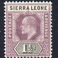 Sierra Leone 1903 KE7 Crown CA 1.5d purple & black mounted mint SG 75