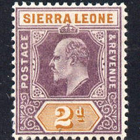 Sierra Leone 1903 KE7 Crown CA 2d purple & brown-orange mounted mint SG 76