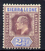 Sierra Leone 1903 KE7 Crown CA 2.5d purple & ultramarine mounted mint SG 77