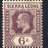 Sierra Leone 1903 KE7 Crown CA 6d purple mounted mint SG 81