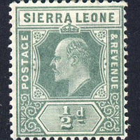 Sierra Leone 1907-12 KE7 MCA 1/2d green mounted mint SG 99