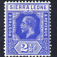 Sierra Leone 1912-21 KG5 MCA 2.5d deep blue mounted mint SG 116