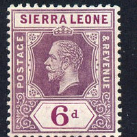 Sierra Leone 1912-21 KG5 MCA 6d dull & bright purple mounted mint SG 119