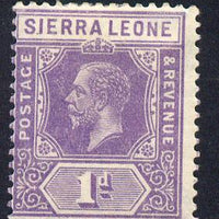 Sierra Leone 1921-27 KG5 Script CA 1d violet mounted mint SG 132