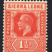 Sierra Leone 1921-27 KG5 Script CA 1.5d scarlet mounted mint SG 133