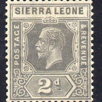 Sierra Leone 1921-27 KG5 Script CA 2d grey mounted mint SG 134