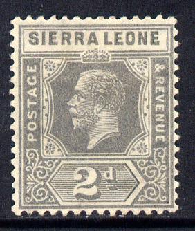 Sierra Leone 1921-27 KG5 Script CA 2d grey mounted mint SG 134