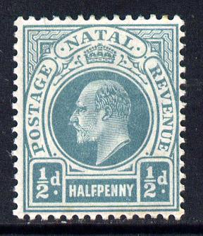 Natal 1902-03 KE7 Crown CA Postage-Revenue 1/2d blue-green mounted mint SG 127