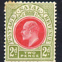 Natal 1902-03 KE7 Crown CA Postage-Revenue 2d red & olive-green mounted mint SG 130