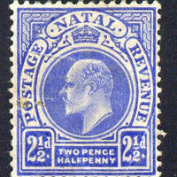 Natal 1902-03 KE7 Crown CA Postage-Revenue 2.5d bright blue mounted mint SG 131