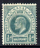 Natal 1904-08 KE7 MCA Postage-Revenue 1/2d blue-green mounted mint SG 146