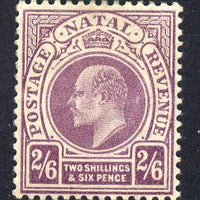 Natal 1904-08 KE7 MCA Postage-Revenue 2s6d purple mounted mint SG 157