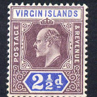 British Virgin Islands 1904 KE7 MCA 2.5d purple & ultramarine mounted mint SG 57