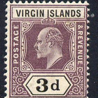 British Virgin Islands 1904 KE7 MCA 3d purple & black mounted mint SG 58