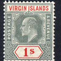 British Virgin Islands 1904 KE7 MCA 1s green & scarlet mounted mint SG 60