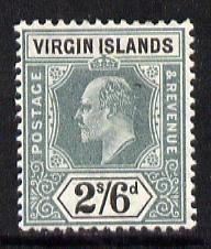 British Virgin Islands 1904 KE7 MCA 2s6d green & black mounted mint SG 61