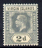 British Virgin Islands 1913-19 KG5 MCA 2d grey mounted mint SG 71