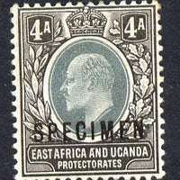 Kenya, Uganda & Tanganyika 1903-04 KE7 Crown CA 4a overprinted SPECIMEN fine with gum only about 730 produced SG 6s