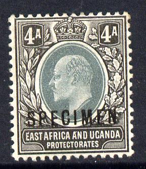 Kenya, Uganda & Tanganyika 1903-04 KE7 Crown CA 4a overprinted SPECIMEN fine with gum only about 730 produced SG 6s