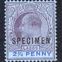 Lagos 1904 KE7 Crown CA 2.5d overprinted SPECIMEN fine with gum only about 730 produced SG 47s