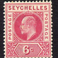 Seychelles 1903 KE7 Crown CA 6c carmine mounted mint SG 48