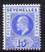 Seychelles 1903 KE7 Crown CA 15c ultramarine mounted mint SG 50