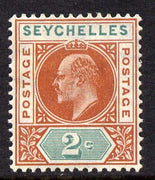 Seychelles 1906 KE7 MCA 2c chestnut & green mounted mint SG 60