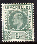 Seychelles 1906 KE7 MCA 3c dull green mounted mint SG 61