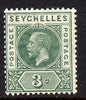 Seychelles 1912-16 KG5 MCA 3c dull green mounted mint SG 72