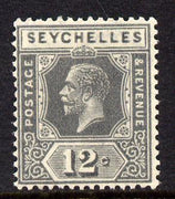 Seychelles 1921-32 KG5 Script CA die II - 12c grey mounted mint SG 107