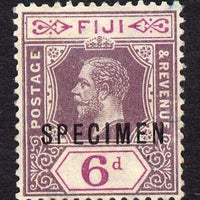 Fiji 1912-23 KG5 MCA 6d dull & bright purple overprinted SPECIMEN fine with gum and only about 400 produced SG 133s