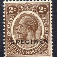 British Honduras 1922-33 KG5 Script CA 2c brown overprinted SPECIMEN fine with gum and only about 400 produced SG 127s