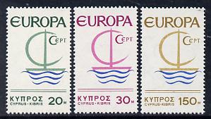 Cyprus 1966 Europa set of 3 unmounted mint SG 280-82