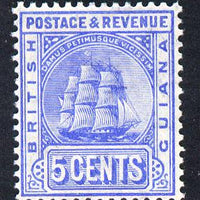 British Guiana 1907-10 MCA Ship Type 5c ultramarine unmounted mint SG 255