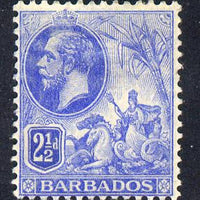 Barbados 1912-16 KG5 MCA 2.5d bright blue mounted mint SG 174