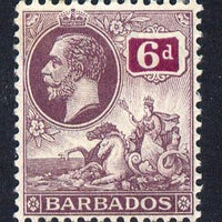 Barbados 1912-16 KG5 MCA 6d dull purple & purple mounted mint SG 177