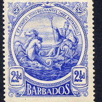 Barbados 1916-19 Large Britannia MCA 2.5d ultramarine mounted mint SG 185