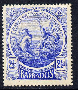 Barbados 1916-19 Large Britannia MCA 2.5d ultramarine mounted mint SG 185